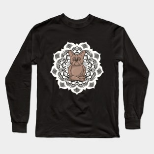 French Bulldog Mediation Graphic Mandala Dog Long Sleeve T-Shirt